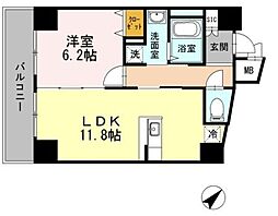 セリーン志村 5階1LDKの間取り