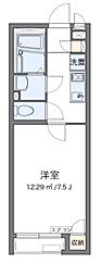 クレイノSKYRIDGE 1Kの間取図画像