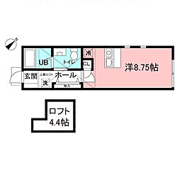 プレステージ町田 ワンルームの間取図画像