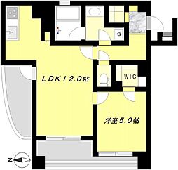 エスティメゾン笹塚 4階1LDKの間取り