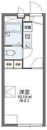 レオパレスクヴェル 1Kの間取図画像