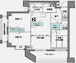 ベリテージ川口並木 3DKの間取図画像