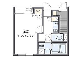 レオネクストジャルディーノＢ 1階1Kの間取り