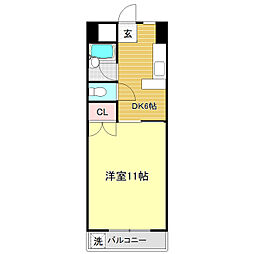 武内マンション 1DKの間取図画像