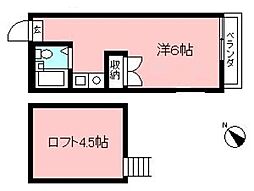 コンフィデンス町田 ワンルームの間取図画像