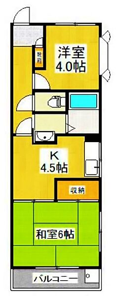 神奈川県川崎市多摩区宿河原２丁目(賃貸マンション2DK・1階・31.96㎡)の写真 その2