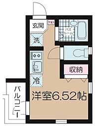 NSGATE下高井戸 2階ワンルームの間取り