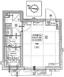 ソラナテラス舎人 1Kの間取図画像