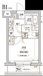 ECREDE横濱吉野町 1Kの間取図画像