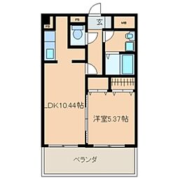 パークラガッツア 1LDKの間取図画像