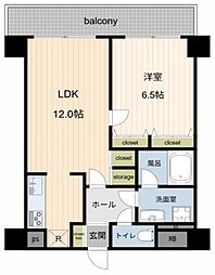 レジェンド与野本町 1LDKの間取図画像