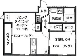 渋谷区上原2丁目マンション 1LDKの間取図画像