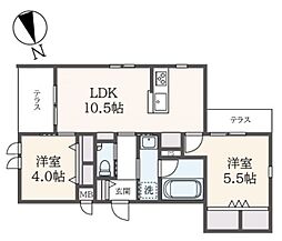T Hills 2LDKの間取図画像