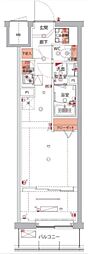 ハーモニーレジデンスパレスフロント 1DKの間取図画像