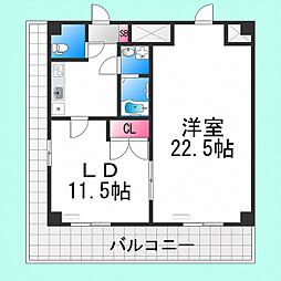 グレイス堺 1LDKの間取図画像