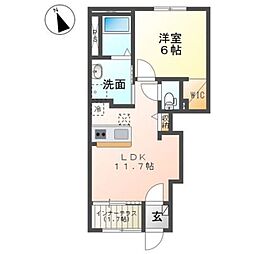 Ｔ．Ｋ．Ｌｉｆｅ 1階1LDKの間取り