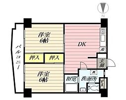 小名木川ハウス 5階2LDKの間取り