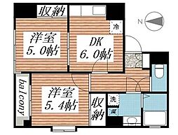 グラッドヒルズ明大前 2DKの間取図画像