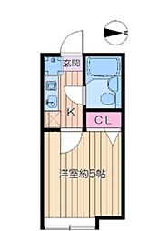 プチクレール北綾瀬D 1Kの間取図画像