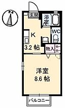 ディアス久保田 A0201 ｜ 愛媛県新居浜市久保田町２丁目1-81（賃貸アパート1K・2階・26.21㎡） その2