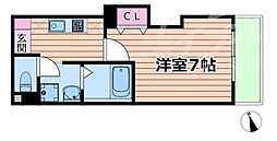 おおさか東線 城北公園通駅 徒歩10分の賃貸アパート 3階1Kの間取り