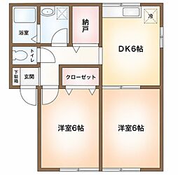 グランシードかすや 2SDKの間取図画像