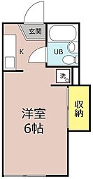 プラザムーンアレイ ワンルームの間取図画像