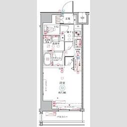 クレヴィスタ三ノ輪 6階1Kの間取り