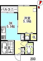 アスパイアレジデンス 1DKの間取図画像