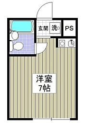 テラス・ガイア ワンルームの間取図画像