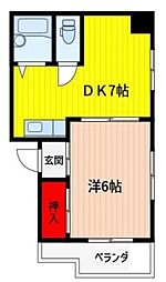 アークハイム 1DKの間取図画像