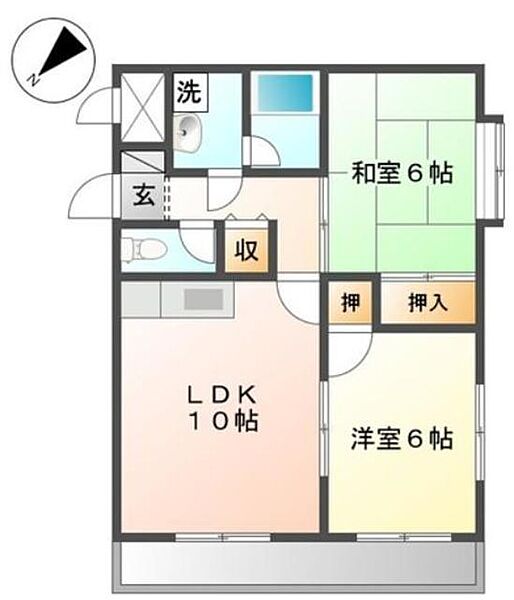 サンハイム柿生2 206｜神奈川県川崎市麻生区上麻生７丁目(賃貸マンション2LDK・2階・51.03㎡)の写真 その2