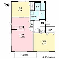 グランビュー・メグ A0202 ｜ 鹿児島県鹿児島市東坂元２丁目14-34（賃貸アパート2LDK・2階・50.78㎡） その2