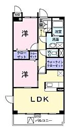パラッツオ 2LDKの間取図画像