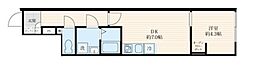 プレアス富久町 1DKの間取図画像