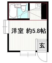 セゾン茅ヶ崎 ワンルームの間取図画像
