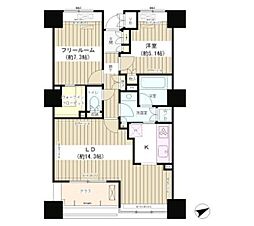 エンブレムコート明石町 1LDKの間取図画像