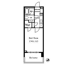 ＭＦＰＲコート蒲田 10階ワンルームの間取り