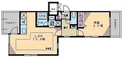 イーストポイント中野 2階1LDKの間取り