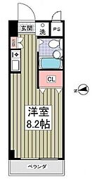 ベルハイム東大宮 ワンルームの間取図画像