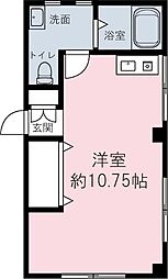 渡辺マンション ワンルームの間取図画像