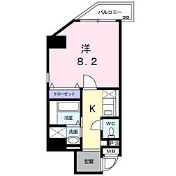 イル・コンソラーレ 1Kの間取図画像