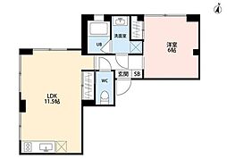 砧4丁目プロジェクト 1LDKの間取図画像