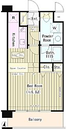 ISIS 24 1階ワンルームの間取り