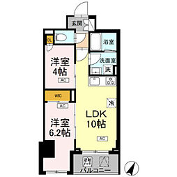 ロイジェント戸越銀座 2LDKの間取図画像