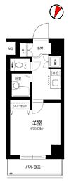 ベローナ武蔵関LUSSO 1Kの間取図画像