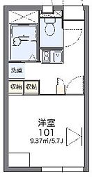 レオパレスミニョン 1Kの間取図画像