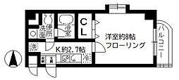 カラコレス篠崎 1Kの間取図画像