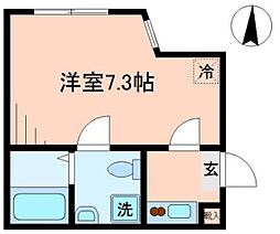 Y-SQUARE 1Kの間取図画像