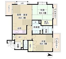 パーク・ノヴァ大船 2DKの間取図画像